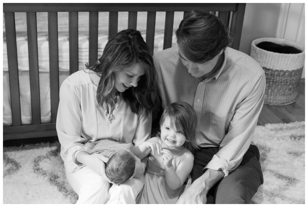 Graham Newborn family in nursery