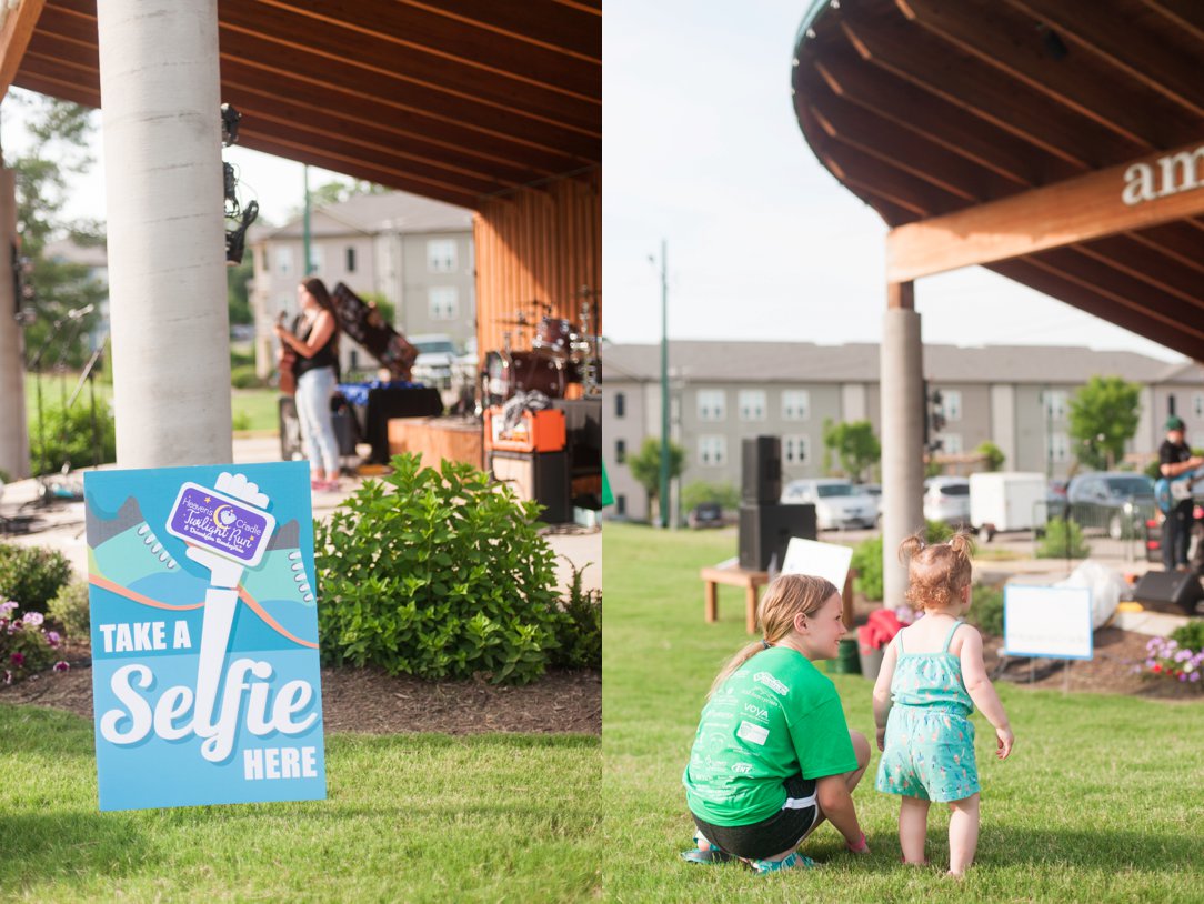 Twilight Run & Downtown Rendezvous 2018 selfie poster and kids