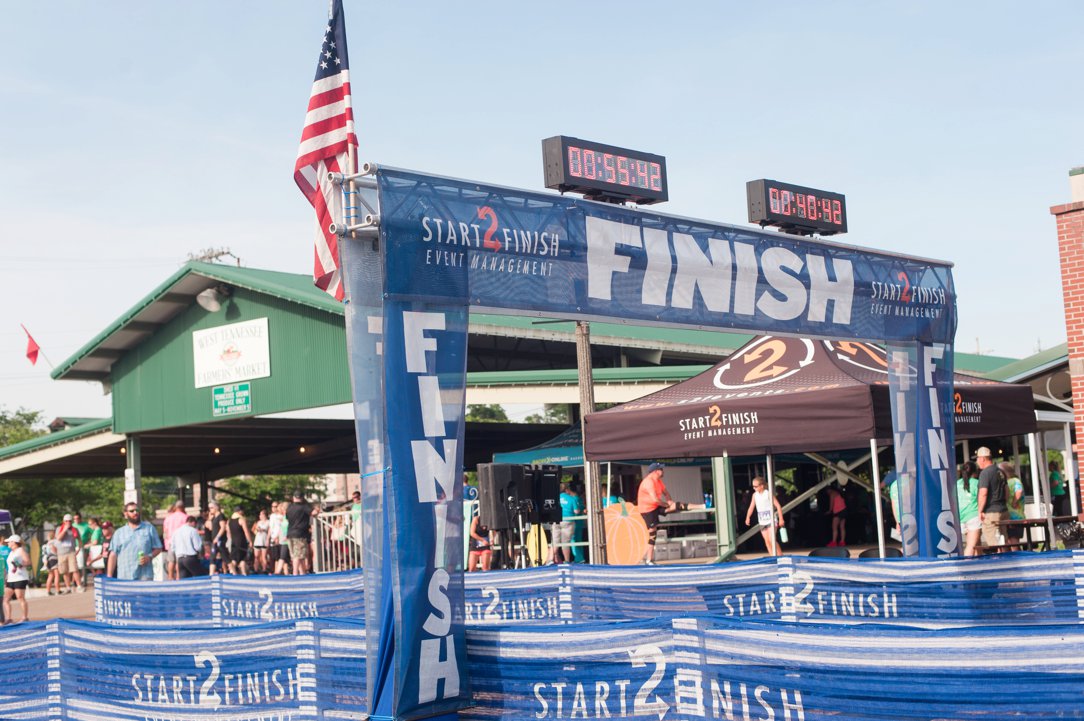 Twilight Run & Downtown Rendezvous 2018 finish line