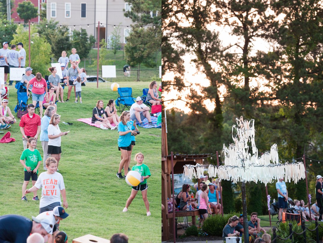Twilight Run & Downtown Rendezvous 2018 runners ribbon tree and kids