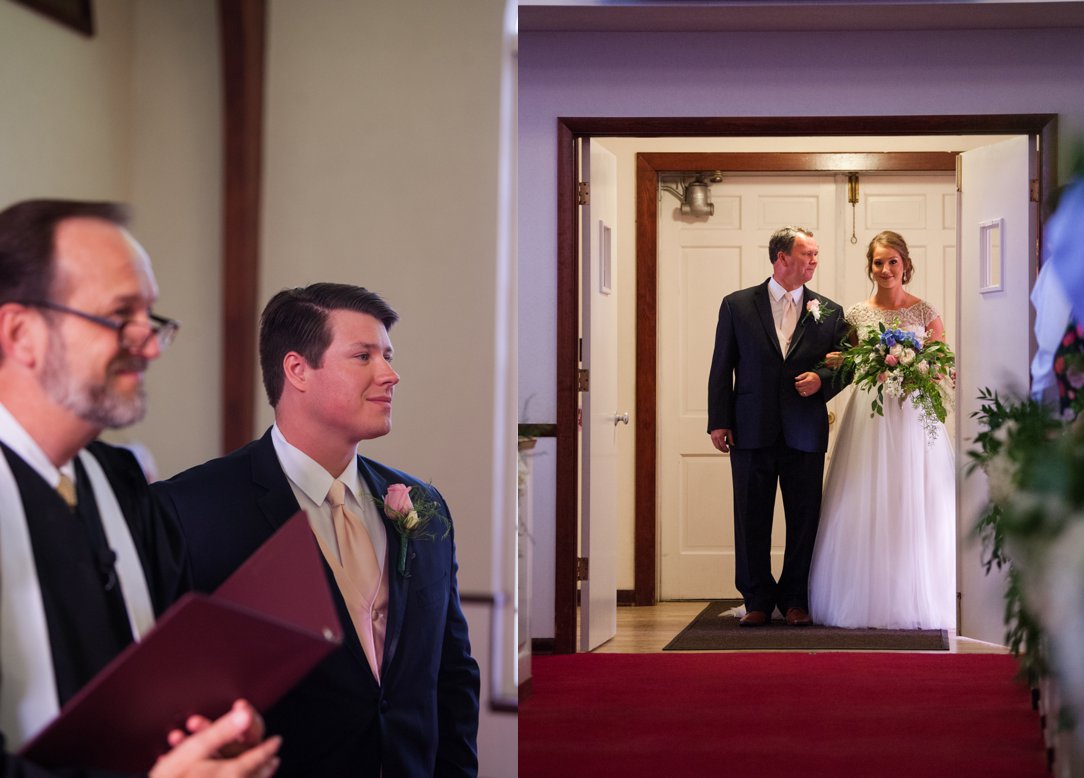 The Columns in Bolivar & Falcon Ridge Farm Wedding bridal march