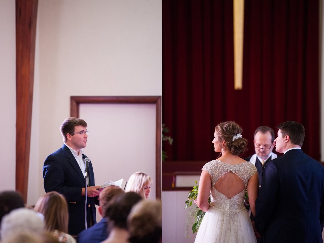 The Columns in Bolivar & Falcon Ridge Farm Wedding reading