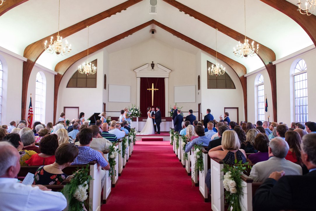The Columns in Bolivar & Falcon Ridge Farm Wedding whole church