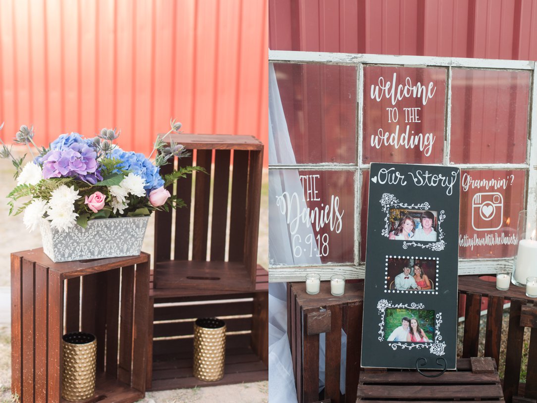 The Columns in Bolivar & Falcon Ridge Farm Wedding reception decor 2