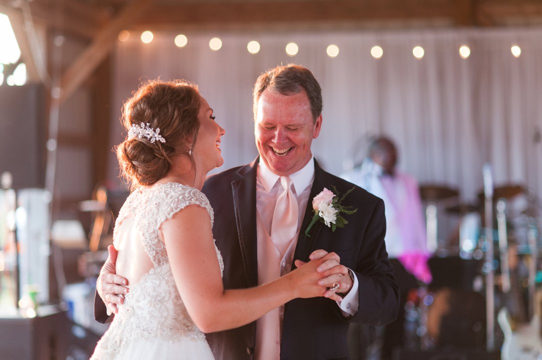 The Columns in Bolivar & Falcon Ridge Farm Wedding daddy daughter dance