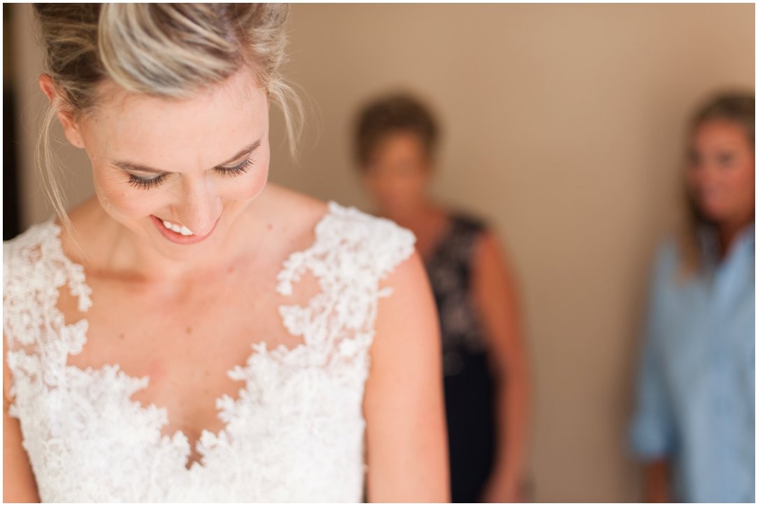 First Baptist Church Jackson TN Wedding bride smiling