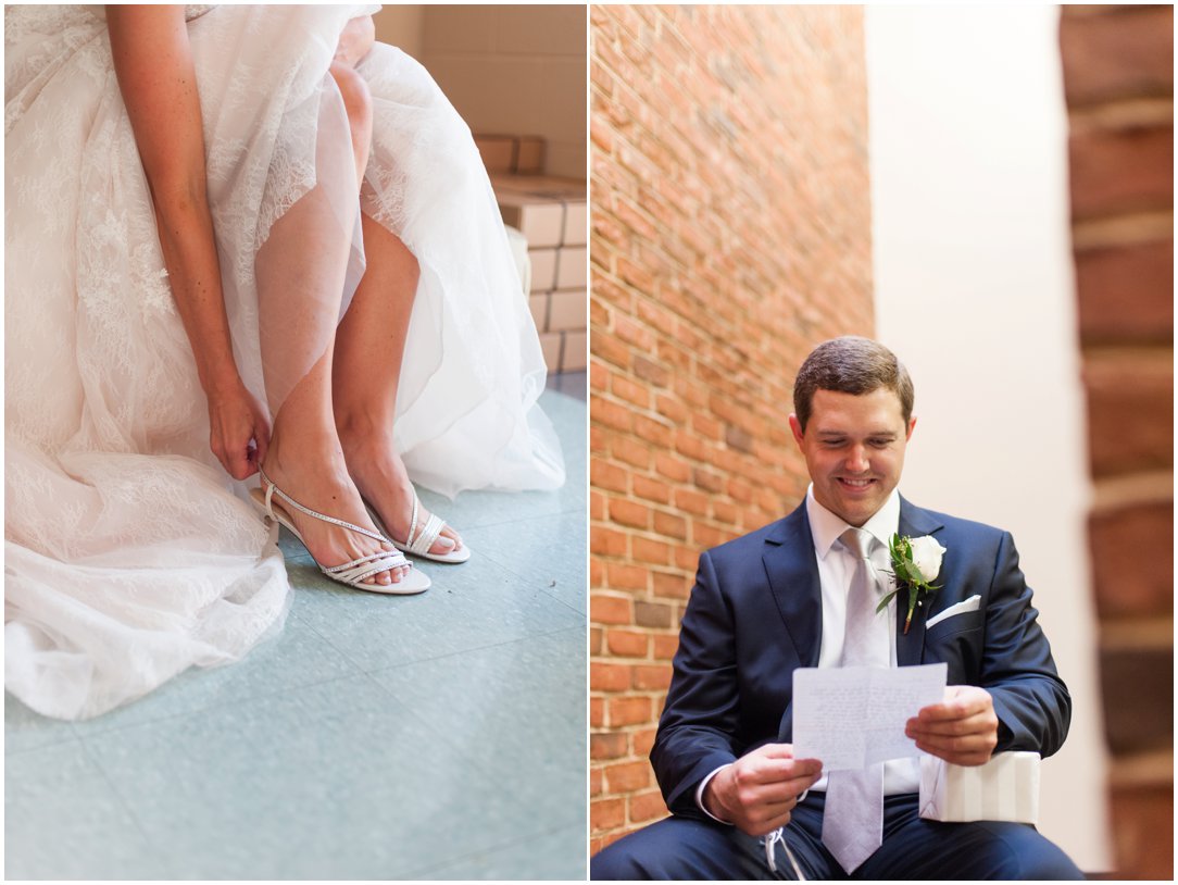 First Baptist Church Jackson TN Wedding shoes and letter groom