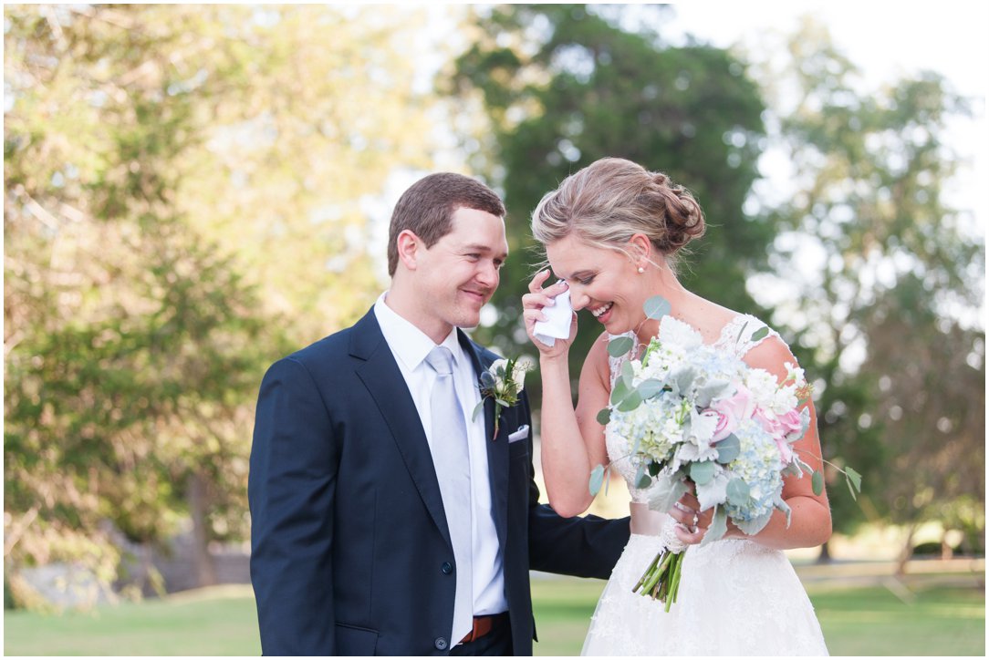 First Baptist Church Jackson TN Wedding first look tears