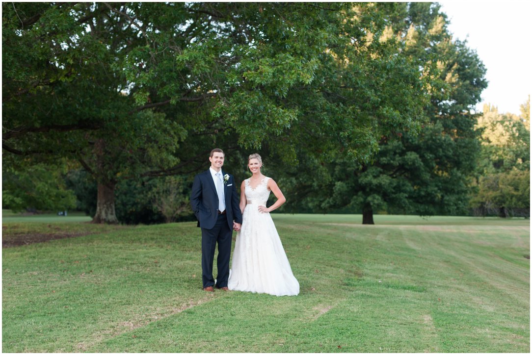 First Baptist Church Jackson TN Wedding couple on hill