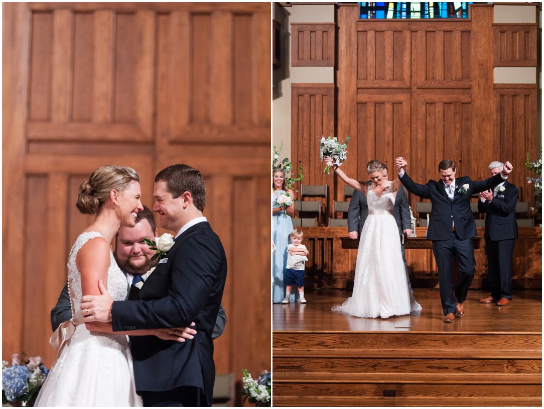 First Baptist Church Jackson TN Wedding pronounced man and wife
