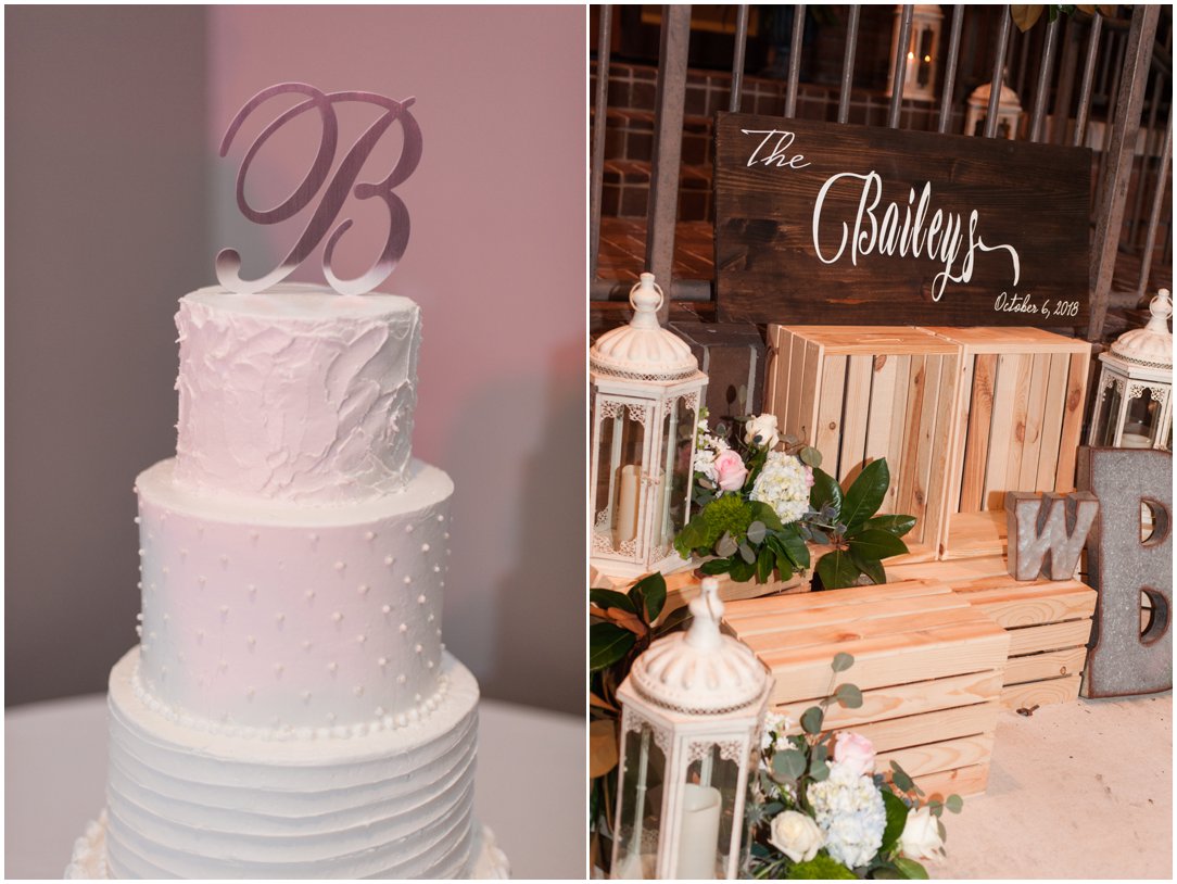 First Baptist Church Jackson TN Wedding cake and decor