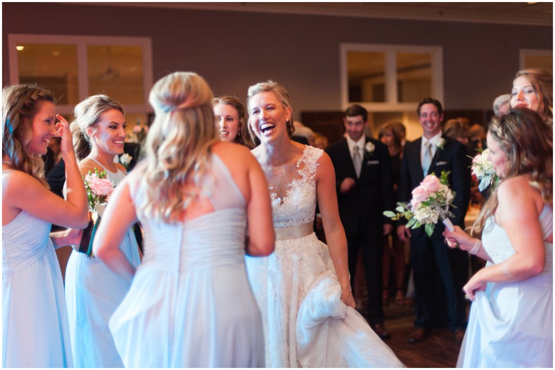 First Baptist Church Jackson TN Wedding laughing with wedding party