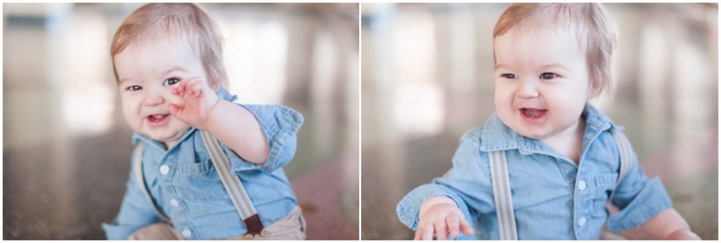 The New Southern portrait session Little boy in blue shirt and suspenders