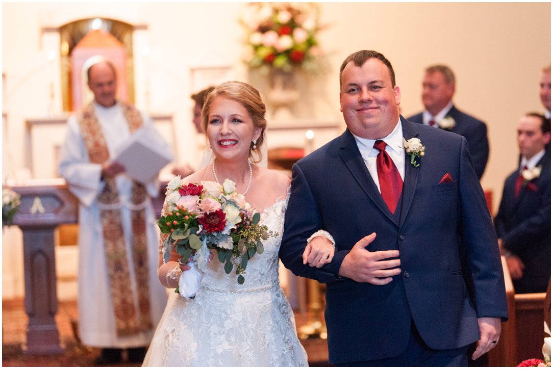 married couple leaving wedding