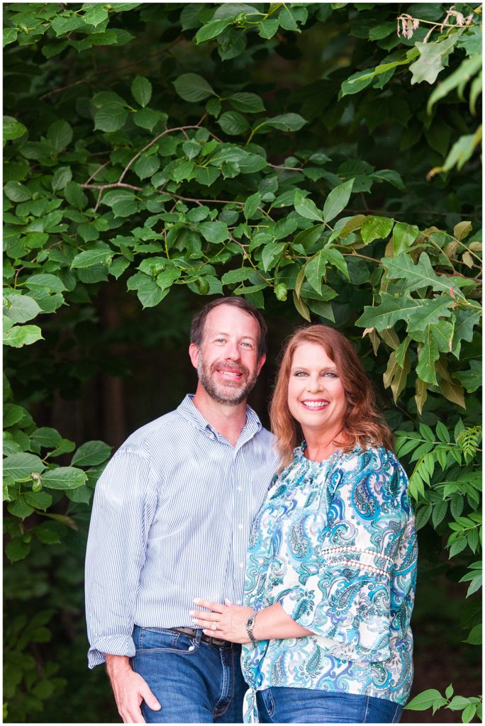 engagement session in Jackson TN among trees